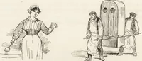 Picture 417 of 461 from La vie hors de chez soi (comédie de notre temps) l'hiver, le printemps, l'été, l'automne; études au crayon et à la plume (1876), leaf 621