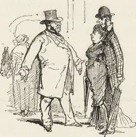 An illustration from La vie hors de chez soi (comédie de notre temps) l'hiver, le printemps, l'été, l'automne; études au crayon et à la plume (1876)