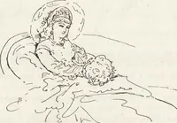 Picture 40 of 461 from La vie hors de chez soi (comédie de notre temps) l'hiver, le printemps, l'été, l'automne; études au crayon et à la plume (1876), leaf 63