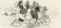 An illustration from La vie hors de chez soi (comédie de notre temps) l'hiver, le printemps, l'été, l'automne; études au crayon et à la plume (1876)