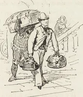 An illustration from La vie hors de chez soi (comédie de notre temps) l'hiver, le printemps, l'été, l'automne; études au crayon et à la plume (1876)