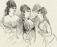 An illustration from La vie hors de chez soi (comédie de notre temps) l'hiver, le printemps, l'été, l'automne; études au crayon et à la plume (1876)
