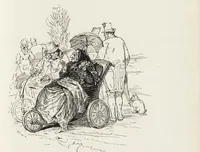 An illustration from La vie hors de chez soi (comédie de notre temps) l'hiver, le printemps, l'été, l'automne; études au crayon et à la plume (1876)