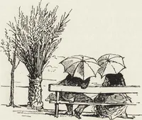 Picture 44 of 461 from La vie hors de chez soi (comédie de notre temps) l'hiver, le printemps, l'été, l'automne; études au crayon et à la plume (1876), leaf 72
