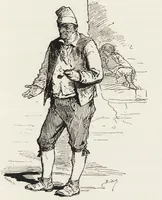 An illustration from La vie hors de chez soi (comédie de notre temps) l'hiver, le printemps, l'été, l'automne; études au crayon et à la plume (1876)
