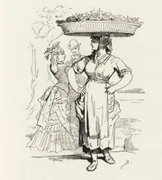 An illustration from La vie hors de chez soi (comédie de notre temps) l'hiver, le printemps, l'été, l'automne; études au crayon et à la plume (1876)