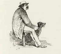 An illustration from La vie hors de chez soi (comédie de notre temps) l'hiver, le printemps, l'été, l'automne; études au crayon et à la plume (1876)