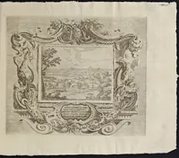 An illustration from L'idea di vn prencipe et eroe christiano in Francesco I. d'Este di Modona e Reggio dvca VIII., generalissimo dell'arme reali di Francia in Italia, &c. : effigiata co'profili delle virtv da prencipi svoi maggiori ereditate : rappresentata alla publica luce co'l funerale apparato sposto nelle solenni eseqvie dall'Altezza serenissima di Alfonso IV. svo primogenito alla gloriosa ed'immortale sva memoria l'anno M.DC.LIX. alli ii. di aprile in Modona celebrate (1659)