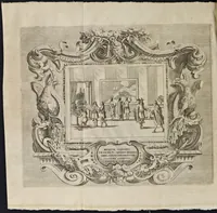 An illustration from L'idea di vn prencipe et eroe christiano in Francesco I. d'Este di Modona e Reggio dvca VIII., generalissimo dell'arme reali di Francia in Italia, &c. : effigiata co'profili delle virtv da prencipi svoi maggiori ereditate : rappresentata alla publica luce co'l funerale apparato sposto nelle solenni eseqvie dall'Altezza serenissima di Alfonso IV. svo primogenito alla gloriosa ed'immortale sva memoria l'anno M.DC.LIX. alli ii. di aprile in Modona celebrate (1659)