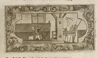 An illustration from L'idea di vn prencipe et eroe christiano in Francesco I. d'Este di Modona e Reggio dvca VIII., generalissimo dell'arme reali di Francia in Italia, &c. : effigiata co'profili delle virtv da prencipi svoi maggiori ereditate : rappresentata alla publica luce co'l funerale apparato sposto nelle solenni eseqvie dall'Altezza serenissima di Alfonso IV. svo primogenito alla gloriosa ed'immortale sva memoria l'anno M.DC.LIX. alli ii. di aprile in Modona celebrate (1659)