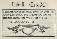 Picture 20 of 61 from Roma svbterranea novissima : in qva post Antonivm Bosivm antesignanvm, Io. Severanvm congreg. oratorii presbytervm, et celebres alios scriptores : antiqva Christianorvm et praecipue martyrun cœmeteria, titvli, monimenta, epitaphia, inscriptiones ac nobiliora sanctorvm sepvlchra, sex libris distincta illustrantvr et qvamplvrimae res ecclesiasticae iconibvs graphice describuntur, ac multiplici tum sacra, tum profana eruditione declarantur : cum duplici indice, capitum & rerum locupletissimo : opera et stvdio (1651), leaf 364