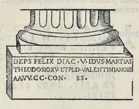 Picture 21 of 61 from Roma svbterranea novissima : in qva post Antonivm Bosivm antesignanvm, Io. Severanvm congreg. oratorii presbytervm, et celebres alios scriptores : antiqva Christianorvm et praecipue martyrun cœmeteria, titvli, monimenta, epitaphia, inscriptiones ac nobiliora sanctorvm sepvlchra, sex libris distincta illustrantvr et qvamplvrimae res ecclesiasticae iconibvs graphice describuntur, ac multiplici tum sacra, tum profana eruditione declarantur : cum duplici indice, capitum & rerum locupletissimo : opera et stvdio (1651), leaf 364