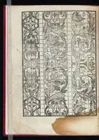 An illustration from Lvcidario di recami : nel qval si contengo molte & varie sorti di dissegni : a pvnti in aere, et pvnti tagliaci & a fogliami & con figure, & di piu altre maniere, come al presente si vsano non piu venute in luce : per leqvli ogni elevato ingegno potrà in diuersi modi commodissimamamente seruirsi (1563)