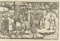 Picture 15 of 20 from Des hochberümptesten Geschicht Schreybers Justini warhafftige Hystorien, die er auss Trogo Pompeio gezoge[n] vn[d] inn vierzig vier Bücher aussgeteylt darinn er von vil Künigreychen der Welt wie die auff vnnd Abgang genom[m]en beschryben (1531), leaf 220