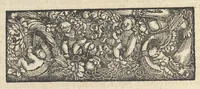An illustration from Des hochberümptesten Geschicht Schreybers Justini warhafftige Hystorien, die er auss Trogo Pompeio gezoge[n] vn[d] inn vierzig vier Bücher aussgeteylt darinn er von vil Künigreychen der Welt wie die auff vnnd Abgang genom[m]en beschryben (1531)
