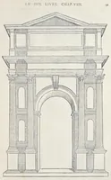 Picture 28 of 36 from Reigles generales de l'architecture, sur les cincq manieres d'edifices : ascauoir, thuscane, doricq̄, ioniq̄, corinthe, & cōposite, auec les exemples danticquitez, selon la doctrine de Vitruue (1542), leaf 114