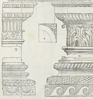 Picture 29 of 36 from Reigles generales de l'architecture, sur les cincq manieres d'edifices : ascauoir, thuscane, doricq̄, ioniq̄, corinthe, & cōposite, auec les exemples danticquitez, selon la doctrine de Vitruue (1542), leaf 121