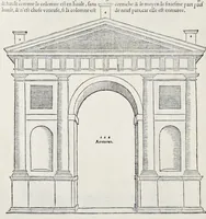 Picture 13 of 36 from Reigles generales de l'architecture, sur les cincq manieres d'edifices : ascauoir, thuscane, doricq̄, ioniq̄, corinthe, & cōposite, auec les exemples danticquitez, selon la doctrine de Vitruue (1542), leaf 51