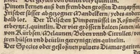 An illustration from Der erste [-ander] Theyl der kleynen teütschen Apoteck, Confect oder Latwergen Büchlins : darin[n] begriffen warhafftige, künstliche, gerechte Vnderweysung vn[nd] Anzeygung aller Latwergen, Confect, Conseruen, Einbeytzungen vnnd Einmachungen von macherley Früchten, Blůmen, Kreüttern vn[nd] Wurtzeln, sampt andern künstlichen vnd anmütigen Stucken, wie solche inn den Apotecken gemacht vnd inn grossem Werdt gehalten vnd verkaufft werden ... auch nützliche Erklärung der Natur, Krafft vnnd Würckung diser Stuck, warzů ein jedes nutzlich gebraucht werden mög zeitlichs Leben zůerhalten vnd schwäre Kranckheyt zůuertreiben (1559)