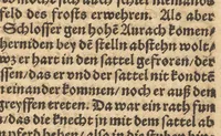 An illustration from Die Gartengesellschafft : das ander Theil dess Rollwagens : darinn mancherley frölich Gsprech, Schimpfreden, Speywerck vnnd sonst kurtzweilige Schwenck vnnd Bossen, von Historien vnnd Fabeln zů finden : in Gärten, Zechen vnnd auff dem Feld, sehr lustig zů lesen ; jetzt widerumb von newem mit Fleiss vbersehen, gemehrt, vnd mit schönen Figuren geziert, sampt einem ordenlichen Register (1565)