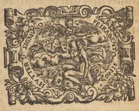An illustration from Der Rollwagen : ein hübsch, lustig, vnd kurtzweilig Büchlin, darin viel gůter Schwenck vnd Historien, von allerhandt frölichem Gespräch, Schimpffreden, Speywerck vnd Bossen begriffen : auff den Rollwägen, oder in Schiffen, die langweilige Zeit vnnd Vnmůth damit zů vertreiben : in drey vnterschiedliche Theil abgetheilt (1565)