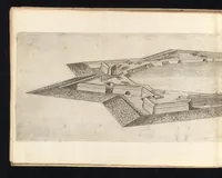 Picture 9 of 26 from Prospettiva di fortificationi dell'ingegnere et capitano Girolamo Portigiani Fioren[tin]o : nella quale rimirando ciascheduno professore esperto dell'arte della militia, potrà in un subito come in uno specchio uedere tutto qucllo quasi, che altroue alla lunga & del fabricare & del difendere & dell'espugnar fortezze, letto, ò in ca[m]pagna, in fatto praticato hauessi .. (1648), leaf 37