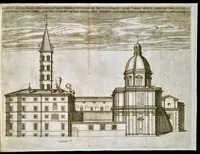 An illustration from Basilicae s. Mariae Maioris de Vrbe a Liberio Papa I. usque ad Pavlvm V. Pont. Max., lib. XII (1621)