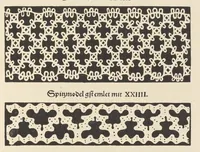 An illustration from Entwicklungsgeschichte der Spitze : mit Besonderer Rücksicht auf die Spitzen-Sammlung des K.K. Österreichischen Museums für Kunst und Industrie in Wien (1910)