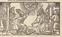 An illustration from Le promptuaire des conciles de leglise catholique, auec les scismes & la differe[n]ce diceulx (1533)