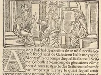 An illustration from Le promptuaire des conciles de leglise catholique, auec les scismes & la differe[n]ce diceulx (1533)