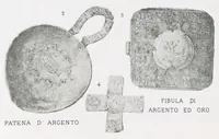 Picture 17 of 19 from Commenti sopra suppellettili sacre di argento ed oro appartenute ai primissimi secoli della chiesa : pubblicati gia il 1o gennaio 1888 pel faustissimo giorno del sacerdotale giubileo di papa Leone XIII e dedicati ai cultori di archeologia cristiana (1890), leaf 56