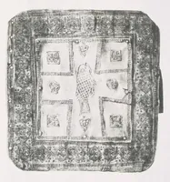 An illustration from Commenti sopra suppellettili sacre di argento ed oro appartenute ai primissimi secoli della chiesa : pubblicati gia il 1o gennaio 1888 pel faustissimo giorno del sacerdotale giubileo di papa Leone XIII e dedicati ai cultori di archeologia cristiana (1890)