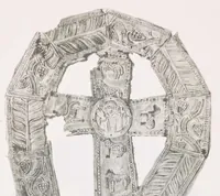 An illustration from Commenti sopra suppellettili sacre di argento ed oro appartenute ai primissimi secoli della chiesa : pubblicati gia il 1o gennaio 1888 pel faustissimo giorno del sacerdotale giubileo di papa Leone XIII e dedicati ai cultori di archeologia cristiana (1890)