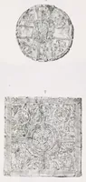 An illustration from Commenti sopra suppellettili sacre di argento ed oro appartenute ai primissimi secoli della chiesa : pubblicati gia il 1o gennaio 1888 pel faustissimo giorno del sacerdotale giubileo di papa Leone XIII e dedicati ai cultori di archeologia cristiana (1890)
