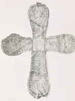 An illustration from Commenti sopra suppellettili sacre di argento ed oro appartenute ai primissimi secoli della chiesa : pubblicati gia il 1o gennaio 1888 pel faustissimo giorno del sacerdotale giubileo di papa Leone XIII e dedicati ai cultori di archeologia cristiana (1890)
