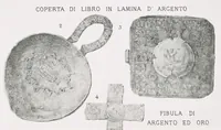 Picture 25 of 30 from Commenti sopra suppellettili sacre di argento ed oro appartenute ai primissimi secoli della chiesa : pubblicati gia il 1o gennaio 1888 pel faustissimo giorno del sacerdotale giubileo di papa Leone XIII e dedicati ai cultori di archeologia cristiana (1890), leaf 56