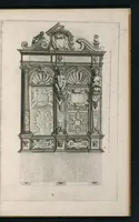 An illustration from Oficina arcvlaria : in qva svnt ad spectantia diuersa eximia exempla ex varijs autoribus collecta = Bovticqve menvserie : d'dens laquelle sont comprins les plus notable fondaments, non moins arichesse auecq des nouuelles inuentons = Schriner Laden : in wischem begriffen seyn vnderschadtliche schoene Fondamenten zu Nutz deren Const Liebhaberen = Schrinwerckers Winckel : waer in begrepen syn de principaelste stucken der schrenwerckers const (1642)