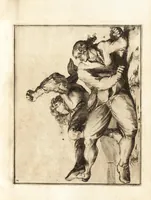 An illustration from L'academie de l'admirable art de la lutte : montrant d'une maniere très exacte non seulement la force extraordinaire de l'homme, mais aussi les mouvemens merveilleux, l'usage singulier, & les souplesses des principales parties ou membres du corps humain : avec une instruction claire & familiaire, comment on peut en toutes les occasions repousser sûrement & adroitement toutes sortes d'insultes & d'attaques