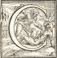 An illustration from Alcvne composizioni di diversi avtori in lode del ritratto della Sabina. Scolpito in marmo dall'eccellentissimo m. Giouanni Bologna, posto nella piazza del serenissimo gran duca di Toscana (1583)