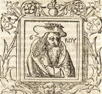 Picture 15 of 65 from Les anciennes et modernes genealogies des roys de France et mesment du roy Pharamond : auec leurs epitaphes et effigies .. (1527), leaf 145