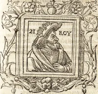 Picture 30 of 65 from Les anciennes et modernes genealogies des roys de France et mesment du roy Pharamond : auec leurs epitaphes et effigies .. (1527), leaf 186
