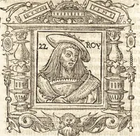 Picture 31 of 65 from Les anciennes et modernes genealogies des roys de France et mesment du roy Pharamond : auec leurs epitaphes et effigies .. (1527), leaf 189