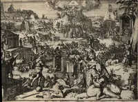 An illustration from Antonii van Dale M.D. De oraculis ethnicorum dissertationes duae : quarum prior de ipsorum duratione ac defectu, posterior de eorundem auctoribus : accedit et schediasma de consecrationibus ethnicis (1683)