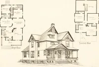 An illustration from Artistic dwellings : giving views, floor plans and estimates of cost of many house and cottage designs, costing from $600 up, designed and selected with especial reference to economy in building and convenience of arrangement (1893)