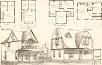 An illustration from Artistic dwellings : giving views, floor plans and estimates of cost of many house and cottage designs, costing from $600 up, designed and selected with especial reference to economy in building and convenience of arrangement (1893)