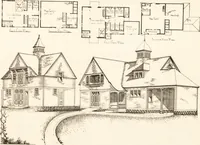 An illustration from Artistic dwellings : giving views, floor plans and estimates of cost of many house and cottage designs, costing from $600 up, designed and selected with especial reference to economy in building and convenience of arrangement (1893)