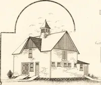 An illustration from Artistic dwellings : giving views, floor plans and estimates of cost of many house and cottage designs, costing from $600 up, designed and selected with especial reference to economy in building and convenience of arrangement (1893)