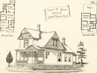 An illustration from Artistic dwellings : giving views, floor plans and estimates of cost of many house and cottage designs, costing from $600 up, designed and selected with especial reference to economy in building and convenience of arrangement (1893)