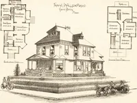 Picture 13 of 75 from Artistic dwellings : giving views, floor plans and estimates of cost of many house and cottage designs, costing from $600 up, designed and selected with especial reference to economy in building and convenience of arrangement (1893), leaf 30