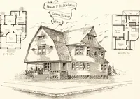 Picture 26 of 75 from Artistic dwellings : giving views, floor plans and estimates of cost of many house and cottage designs, costing from $600 up, designed and selected with especial reference to economy in building and convenience of arrangement (1893), leaf 56